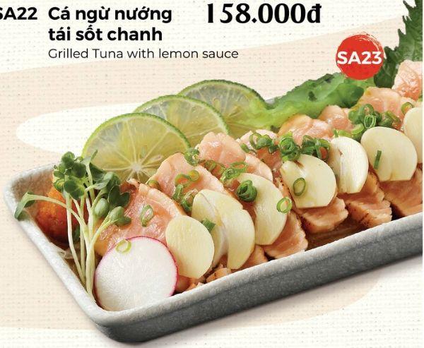 SA24 - Cá Ngừ Nướng Tái Sốt Chanh